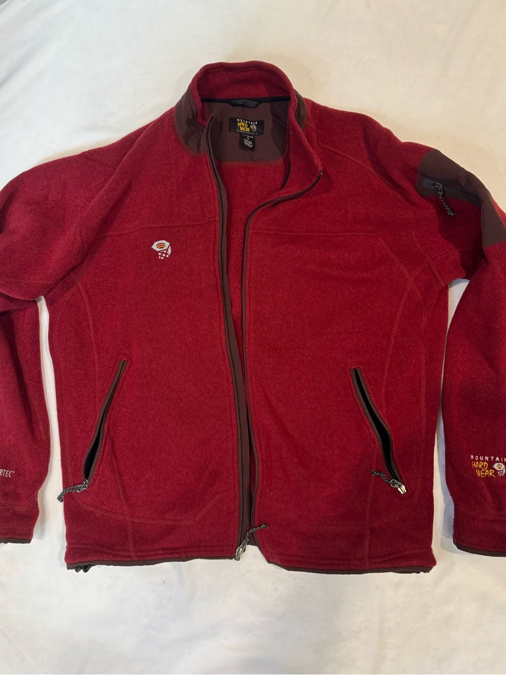 Vintage Mountain Hardwear Polartec Fleece Jacket Red Full Zip Men’s Size L